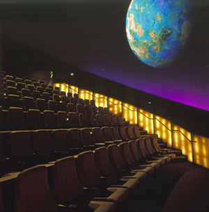 planetarium interior showing seating and display
